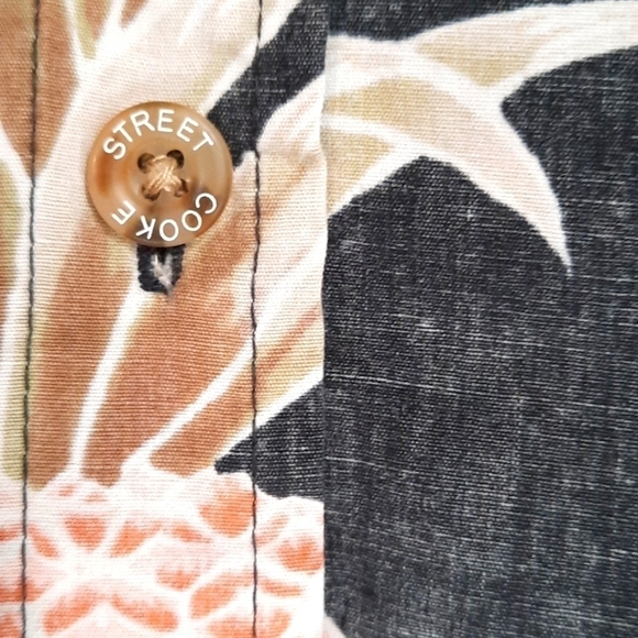 Cooke Street Hawaiin Button Up Collared Mens Shirt - Picture 3 of 4